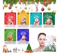 HASAIKA® Maschere Viso Natalizie, Set Maschere Viso Regalo Natale, Idrata e nutre profondamente la pelle (6 pezzi)