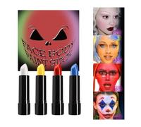 HASAIKA® Rossetto opaco per Halloween, 4 Colore Set Rosso a Labbra, A lunga durata e a prova di sbavature, adatto per il trucco di Halloween, per i giochi di ruolo