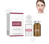 HASAIKA® sistema viso con siero, Sistema di micro infusione per labbra, Dermaroller Viso, Siero per il viso profondamente idratante per tutti i tipi di pelle