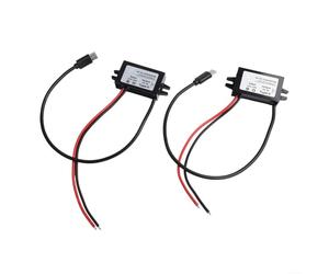 Hasaller 2 pezzi 12 V 24 V a 5 V USB-C 3A 15 W DC-DC step-down modulo convertitore IP68 impermeabile per cruscotto auto navigatori cani elettronici e dispositivi 5 V