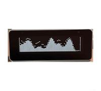 Hasaller AK25664_V2.0 Orologio da tavolo con luce ritmica con schermo corpo in lega di alluminio Telecomando di alimentazione di tipo C e ingresso audio da 3,5 mm per la visualizzazione della musica