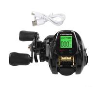 Hasaller Allarme per abboccata di pesce digitale, mulinello da pesca per baitcasting, posizione di conteggio profondità, rapporto di trasmissione 7,2:1, mulinello da pesca con allarme digitale e