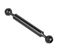 Hasaller Asta di prolunga per galleggiamento a doppia sfera, in fibra di carbonio, lega di alluminio, per fotografia subacquea, action camera, supporto luce 3K, nero (25,4 cm)