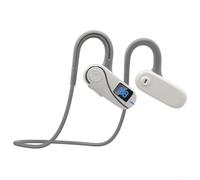 Hasaller Auricolari wireless a conduzione ossea per corsa e sport con design 5.3 con gancio per l'orecchio sicuro, nero, bianco o verde (bianco)