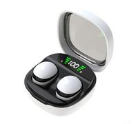 Hasaller Auricolari wireless BT5.4 con blocco del rumore, con batteria da 25 mAh e custodia di ricarica, design compatto e leggero, per orecchie piccole, colore nero (bianco)