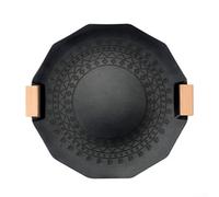 Hasaller Bistecchiera coreana leggera antiaderente con rivestimento in granito per stufa a gas da campeggio all'aperto a fiamma aperta, forma esagonale a forma di stella, diametro 35 cm o 40 cm (40 cm