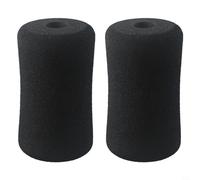 Hasaller Confezione da 2 cuscinetti in schiuma nera ad alta densità per gambe tubolari,per panca pesi,inversione,tavolo,palestra,allenamento,13 x 7,1 x 2 cm,rulli di ricambio (23 x 70 x 130 mm)