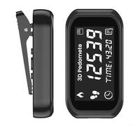 Hasaller Contapassi 3D a tre assi con display LCD, per camminare, fitness, tracking, con clip, da indossare in vita o da polso, ricaricabile, per adulti, anziani e bambini, nero