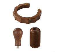 Hasaller Copertura per la testa della birra in legno massello e protezione per manopola del vapore, specifica per GemiLai 3145 Brew Head e 3006 Steam Knob Heat Resistant (set da 3 pezzi)