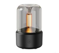 Hasaller Diffusore di aromi portatile con effetto realistico a lume di candela, per camera da letto, umidificatore e nebulizzatore di oli essenziali, capacità 300 ml, in ABS e polipropilene, luce