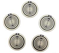 Hasaller Disco energetico polarizzato a 5 colori per terapia naturale di sollievo dal dolore, basato sulla teoria dei cinque elementi, acqua, fuoco, metallo, terra, legno, ABS e rame, 8 x 8 cm