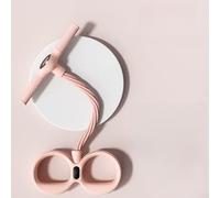 Hasaller Esercitatore intelligente per addominali con contatore AI e visualizzazione delle calorie, per allenamento a casa, con 6 tubi elastici, attrezzatura per allenamento gambe e addominali, rosa