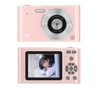 Hasaller Fotocamera digitale con zoom 16x, batteria ricaricabile, risoluzione 48 MP, scheda di memoria da 32 GB, zoom digitale, anti-vibrazione, messa a fuoco automatica, colore: rosa