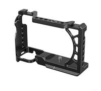 Hasaller Gabbia per fotocamera in alluminio con supporto per slitta fredda per Sony A6500 A6400 A6300 A6100 A6000 Serie 1/4 e 3/8 porte filettate Telaio protettivo leggero per filmmaking Vlogging