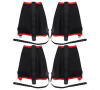 Hasaller Ghette per gambe da escursionismo, unisex, impermeabili, protezione da sabbia e neve, in nylon ad alta elasticità, per alpinismo, ciclismo, spiaggia, sentieri nel deserto, nero, 2 paia