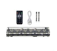 Hasaller IN-8 Advanced Nixie Tube Clock Base con tubi Colon e telecomando per 6 cifre IN-8 NH-8 Glow Discharge Tubes USB-C 5V 1A PCB Stand 16 x 4 x 2,25 cm