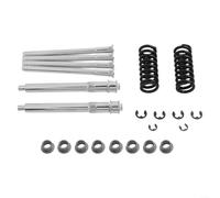 Hasaller Kit di riparazione perno e boccola per cerniera della porta in acciaio zincato e kit di boccola con 4 perni, 8 boccole e 4 fermi E-Clip per Chevy S10 S15 Sonoma Bravada