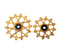 Hasaller Kit Puleggia per Deragliatore Posteriore 12T e 14T con Cuscinetti a Sfera in Ceramica per Sram (Oro)