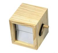 Hasaller Lampada creativa quadrata in legno rotante a manovella con luminosità regolabile, finitura in legno naturale, luce decorativa sostenibile per la decorazione della casa per esporre fotografie