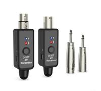 Hasaller Microfono ABS Sistema Wireless Trasmissione Audio Wireless 2 4GHz XLR Mic System Microfono Trasmettitore Ricevitore Sistema PA con 48V Phantom Power