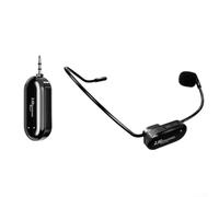 Hasaller Microfono senza fili Auricolare Microfono Senza Fili Ricaricabile Doppio Auricolare Wireless Mic Amplificatore Vocale Insegnante Sistema Microfono Senza Fili (B)