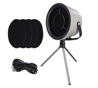 Hasaller Mini cappa aspirante portatile, con filtro rimovibile e lavabile, grande tazza di raccolta dell'olio, senza fili, per cucina, barbecue, barbecue e campeggio (#8)