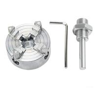 Hasaller Mini mandrino per tornio e mandrino a quattro ganasce per trapano a mano con asta filettata M12x1 in lega di zinco Mandrino a tre ganasce (C)