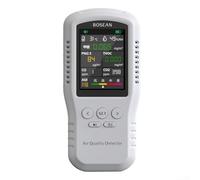Hasaller Monitor di qualità dell'aria 6-in-1 Digital AQI Meter Tester professionale di qualità dell'aria Batteria ricaricabile PM2.5 Formaldeide TVOC Monitor Sensore di umidità di temperatura con