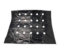 Hasaller Pellicola di pacciamatura perforata nera, 95 cm x 10 m, con 5 fori, per orto, serra, controllo della cura delle piante, ritenzione dell'umidità e copertura del terreno agricolo