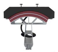 Hasaller Piastra di trasferimento riscaldante per cappello, 110 V, per pressa di calore per cappelli, 14 x 7 cm, in alluminio, ferro, silicone, parte di ricambio superiore inferiore nera (UP 110 V)