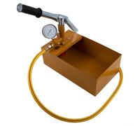 Hasaller Pompa di prova idraulica manuale con manometro da 25 bar per sistemi di riscaldamento e tubazioni dell'acqua, giallo