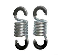 Hasaller Set di molle per dondolo in metallo con cuscinetti per la riduzione del rumore, per sedie sospese, sedili o accessori per altalena da giardino, capacità 680,4 kg, argento e nero, 2 P