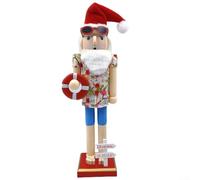 Hasaller Soldato schiaccianoci di Natale, 38 cm, in legno, decorazione natalizia a forma di Babbo Natale, per vacanze, casa, feste, mensole di Natale, decorazione da tavolo (F)