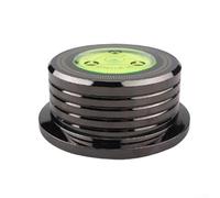 Hasaller Stabilizzatore di peso record 60Hz vinile giradischi morsetto 60Hz 378g LP stabilizzatore disco girevole con livellamento a bolle per vibrazioni bilanciate (nero)