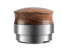 Hasaller Strumento livellatore per caffè con manico ergonomico in legno di noce e base in acciaio inossidabile per una distribuzione uniforme del caffè espresso da 51 mm e 58 mm (58 mm)