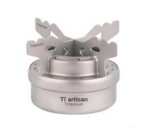 Hasaller Stufe ad alcol in titanio fornello da campeggio mini fornello ad alcol bruciatore portatile fornello da campeggio ultraleggero scalda zaino piccole stufe ad alcol con supporto incrociato rack