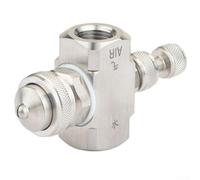 Hasaller Ugello Atomizzatore Aria Acqua 304 in Acciaio Inossidabile Multiuso Controllo Polvere Umidificazione Raffreddamento Distanza 2-3m (C) Argento