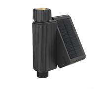 Hasaller Valvola dell'acqua intelligente a energia solare per sistema di irrigazione Tuya Smart Garden da 3/4 pollici DN20 IP65 impermeabile con controllo WiFi a 2,4 GHz, nessun hub richiesto, nero
