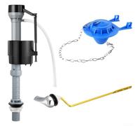 Hasaller Valvola di riempimento WC con coperchio a patta in PVC da 5 cm e altezza regolabile per sostituzione serbatoio WC (A)