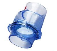 Hasaller Valvola di ritegno a doppia unione in PVC da 50 mm, trasparente, controllo del flusso anti-riflusso, per sistemi di irrigazione per acquari e sistemi di irrigazione per uso industriale