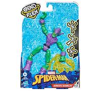 Hasbro Action figure Marvel Spider-Man Bend and Flex Green Goblin, figura flessibile da 15,2 cm, include accessori Blast dai 4 anni in su, E8973