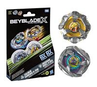 Hasbro Beyblade X, Calibur Samurai 6-70M BX e Obsidian Shell 3-85S BX, Set Dual Pack di Takara Tomy con 2 trottole con Rotazione a Destra, trottole da Battaglia Giocattolo, dagli 8 Anni in su