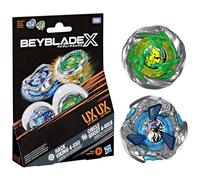 Hasbro Beyblade X, Circle Ghost 4-60LR UX e Hack Viking 4-55O UX, Set Dual Pack con 2 trottole con Rotazione a Destra di Takara Tomy, trottole da Battaglia Giocattolo, dagli 8 Anni in su