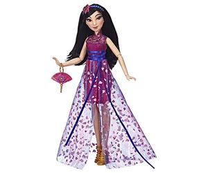 Hasbro Disney Princess - Mulan Style Series, Bambola in Abito Elegante Stile Contemporaneo con Borsetta e Scarpe
