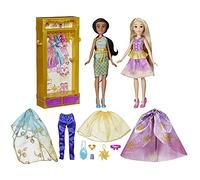 Hasbro Disney Princess, Vita da Principessa, Guardaroba all'ultima Moda, Jasmine e Rapunzel, Giocattolo per Bambine e Bambini dai 3 Anni in su, Armadio per Bambole con Vestiti