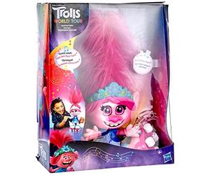 Hasbro DreamWorks Trolls World Tour - Bambola interattiva, parlante e cantante con Capelli mobili, per Ragazze e Ragazzi dai 4 Anni in su