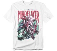 Hasbro Dungeons And Dragons Mindflayer Mostro Adulto Unisex T-Shirt Bianca
