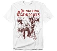 Hasbro - Dungeons E Dragons - Striking Dragon - T-Shirt Unisex Adulto - Bianco