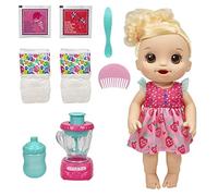 Hasbro E6943 Baby Alive Doll- Magical Mixer Blonde Baby Doll- Strawberry Shake with Blender Accessories- Drinks, Wets & Eats- Nuturing dolls and toys for kids, girls, boys- Ages 3+