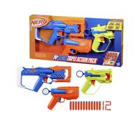 NERF Special Box TRIPLE ACTION PACK con 3 Pistole 12 Dardi N-SERIES Hasbro F9840